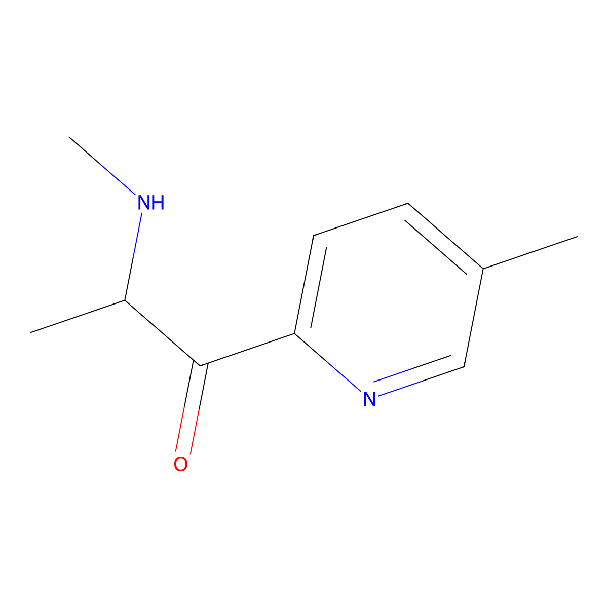 2-(Methylamino)-1-(5-methylpyridin-2-yl)propan-1-one molecular structure, CAS 2648961-16-2