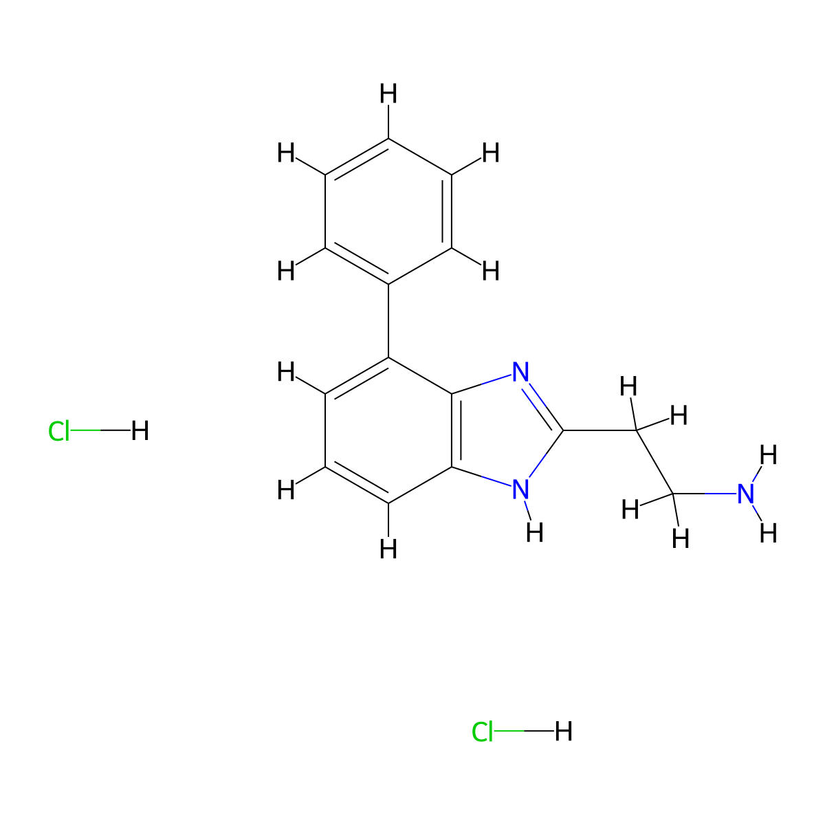 2-(4-phenyl-1H-1,3-benzodiazol-2-yl)ethan-1-amine dihydrochloride molecular structure, CAS 2648961-20-8