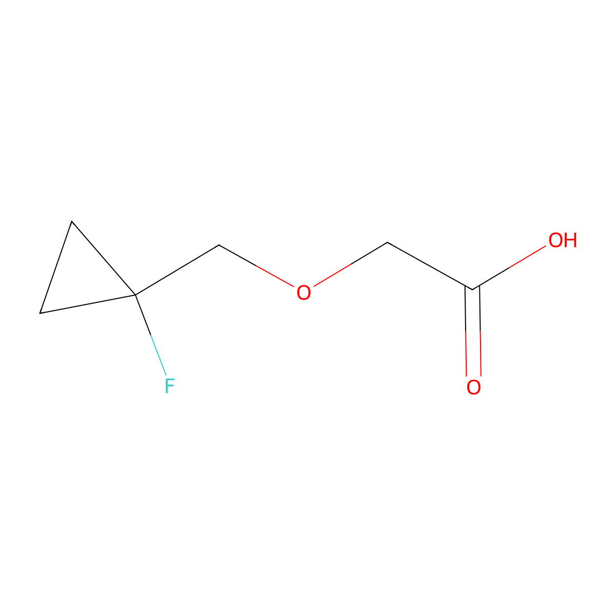 2-[(1-Fluorocyclopropyl)methoxy]acetic acid molecular structure, CAS 2648961-22-0