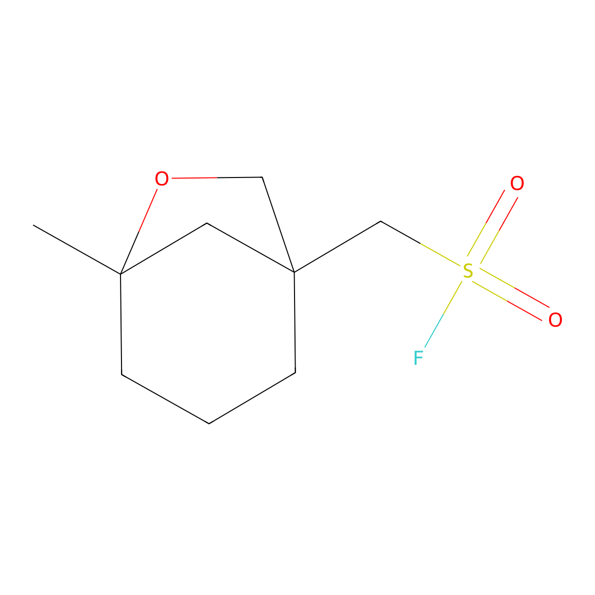 {5-Methyl-6-oxabicyclo[3.2.1]octan-1-yl}methanesulfonyl fluoride molecular structure, CAS 2648961-29-7