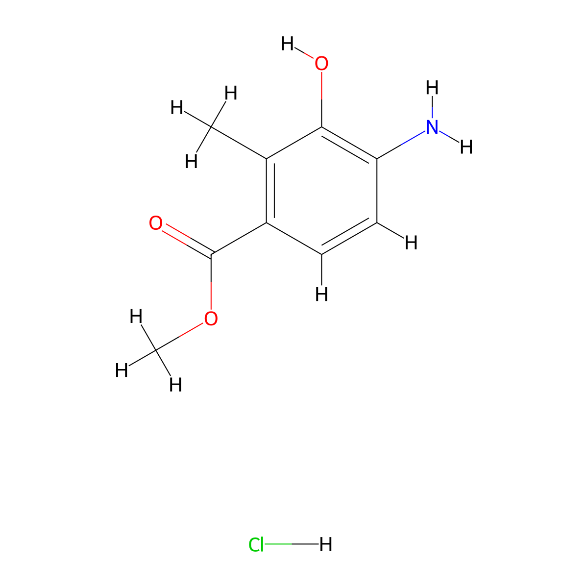 Methyl4-amino-3-hydroxy-2-methylbenzoatehydrochloride molecular structure, CAS 2648961-31-1