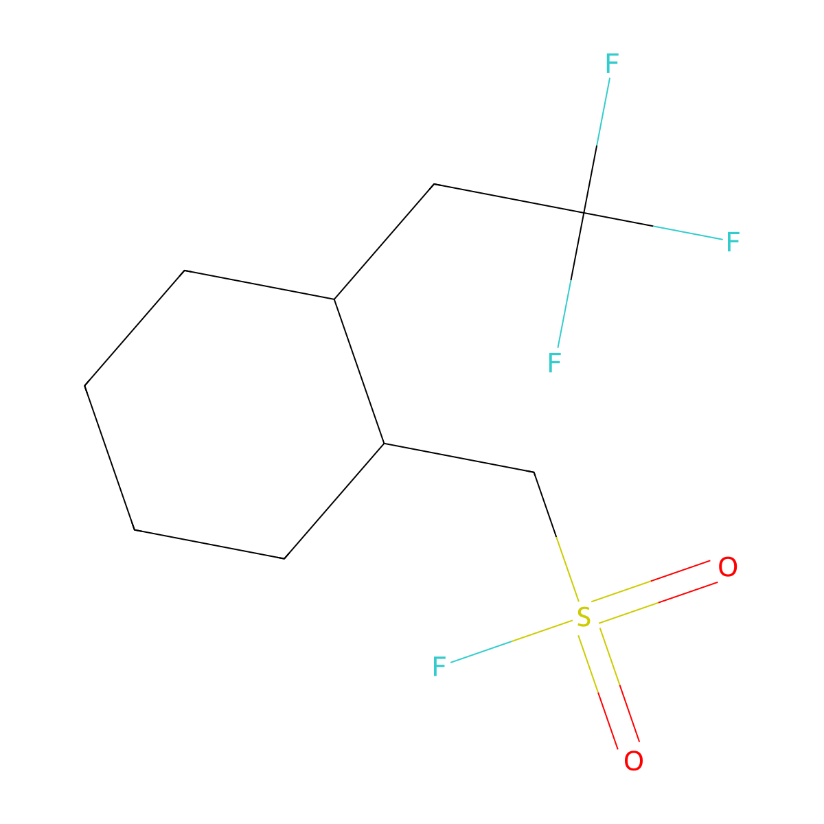 [2-(2,2,2-Trifluoroethyl)cyclohexyl]methanesulfonyl fluoride molecular structure, CAS 2648961-36-6