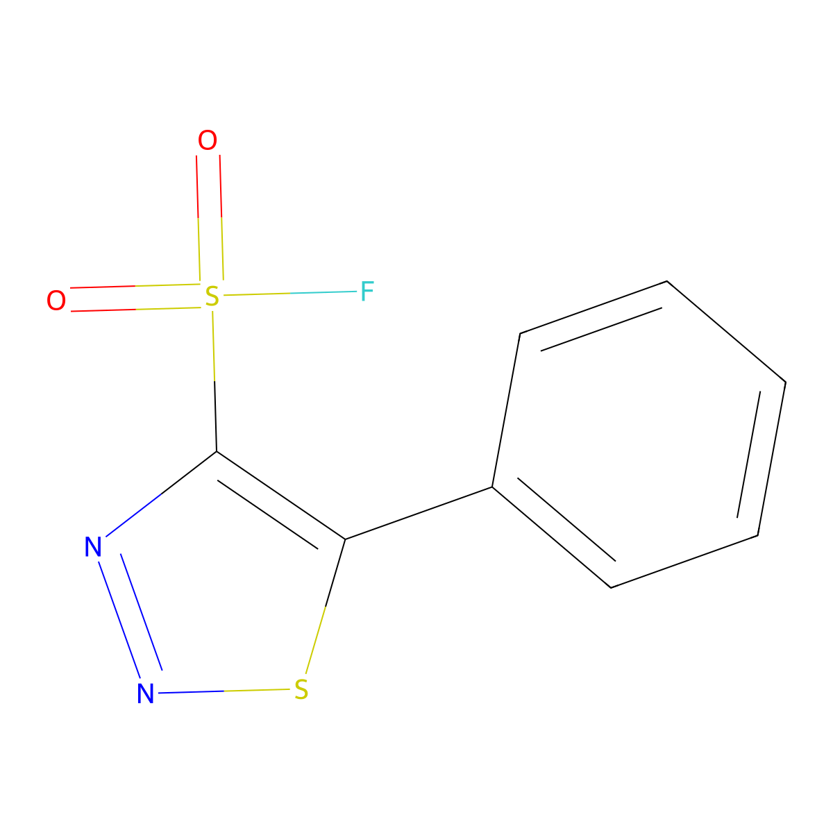 5-Phenyl-1,2,3-thiadiazole-4-sulfonyl fluoride molecular structure, CAS 2648961-40-2