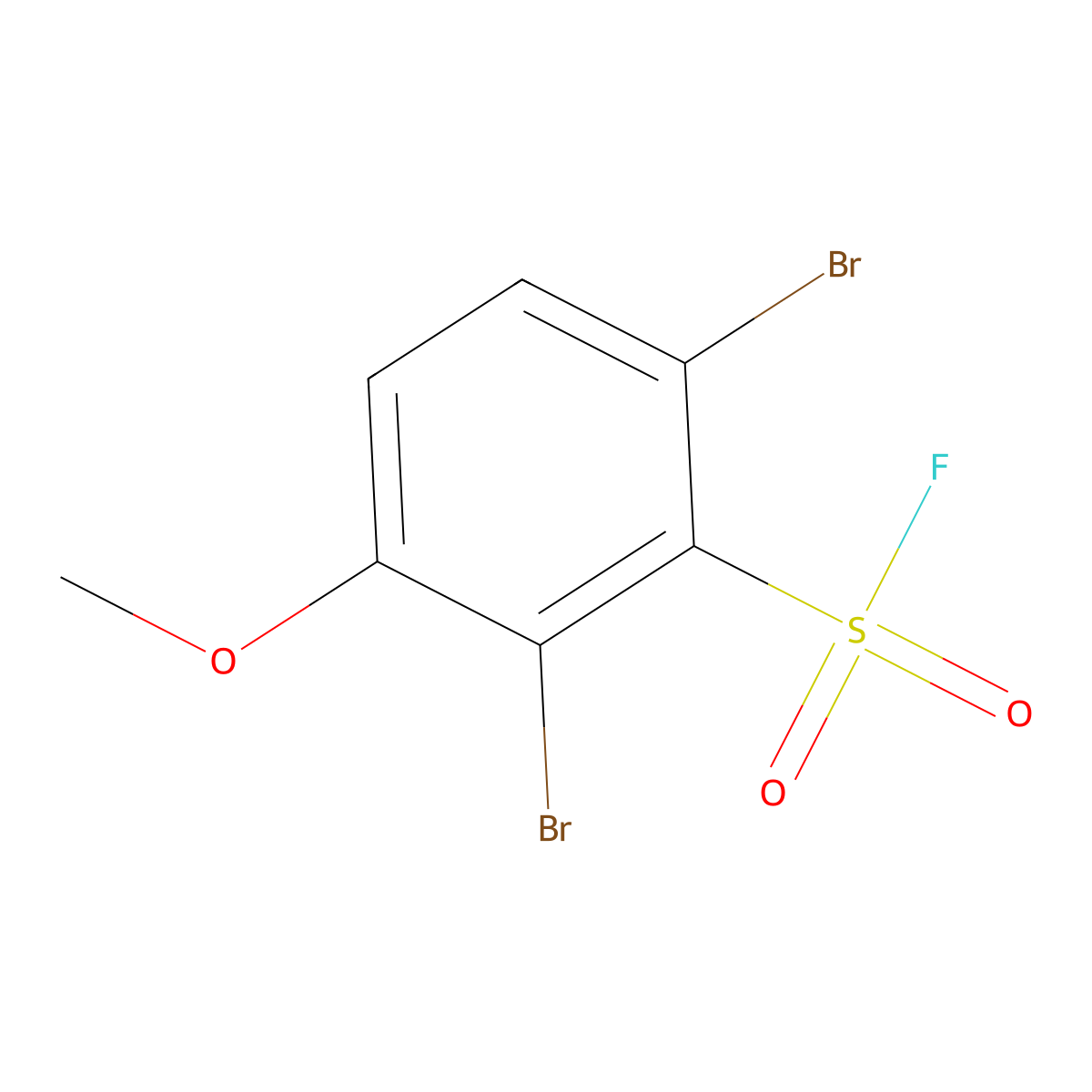 2,6-Dibromo-3-methoxybenzene-1-sulfonyl fluoride molecular structure, CAS 2648961-52-6