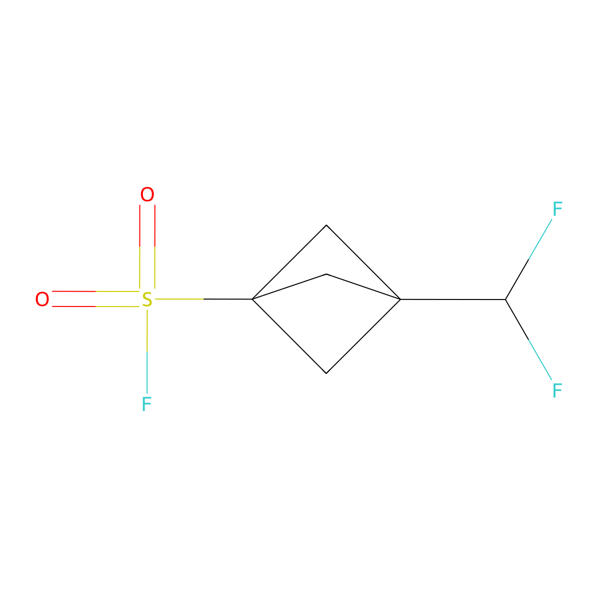 3-(Difluoromethyl)bicyclo[1.1.1]pentane-1-sulfonyl fluoride molecular structure, CAS 2648961-60-6