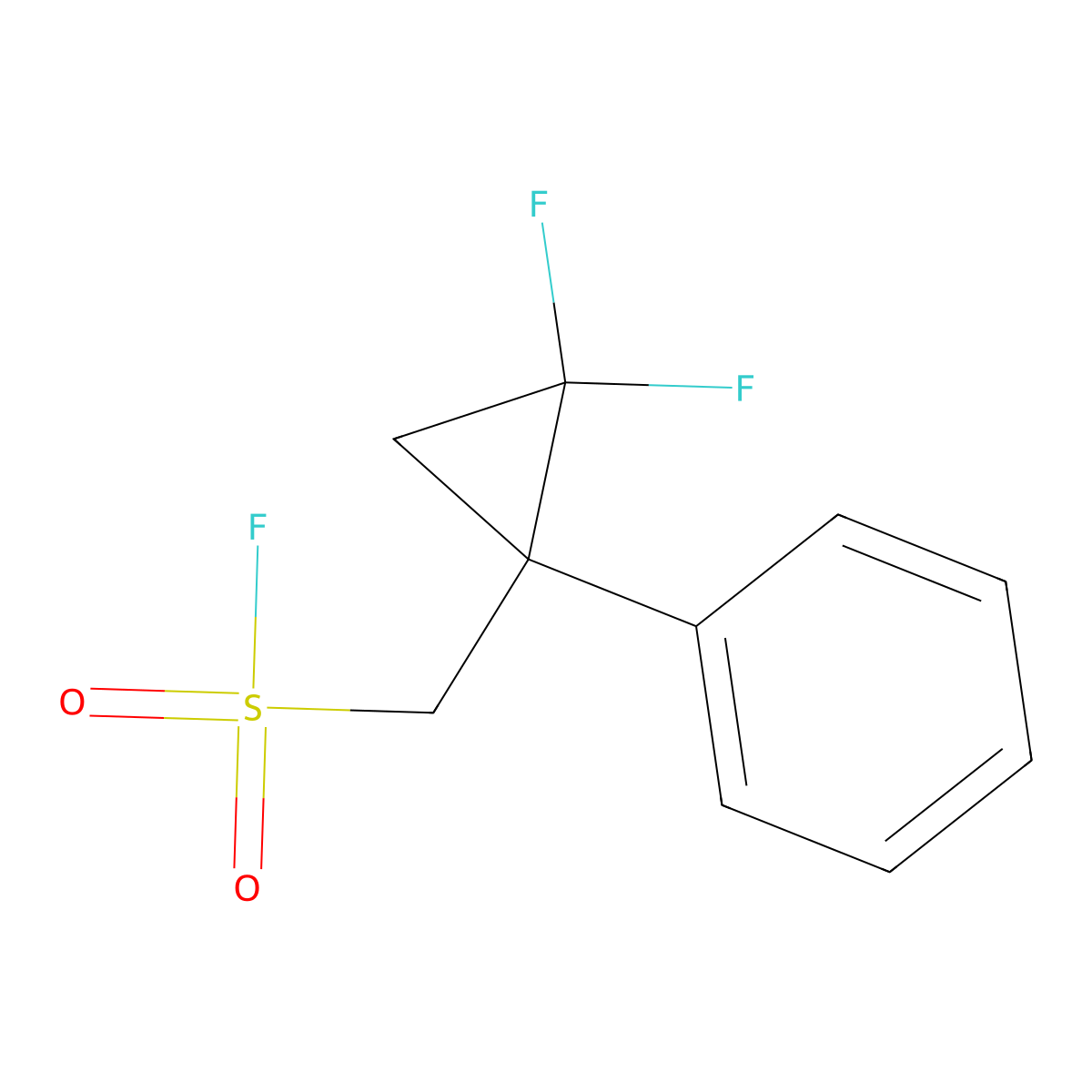 (2,2-Difluoro-1-phenylcyclopropyl)methanesulfonyl fluoride molecular structure, CAS 2648961-61-7
