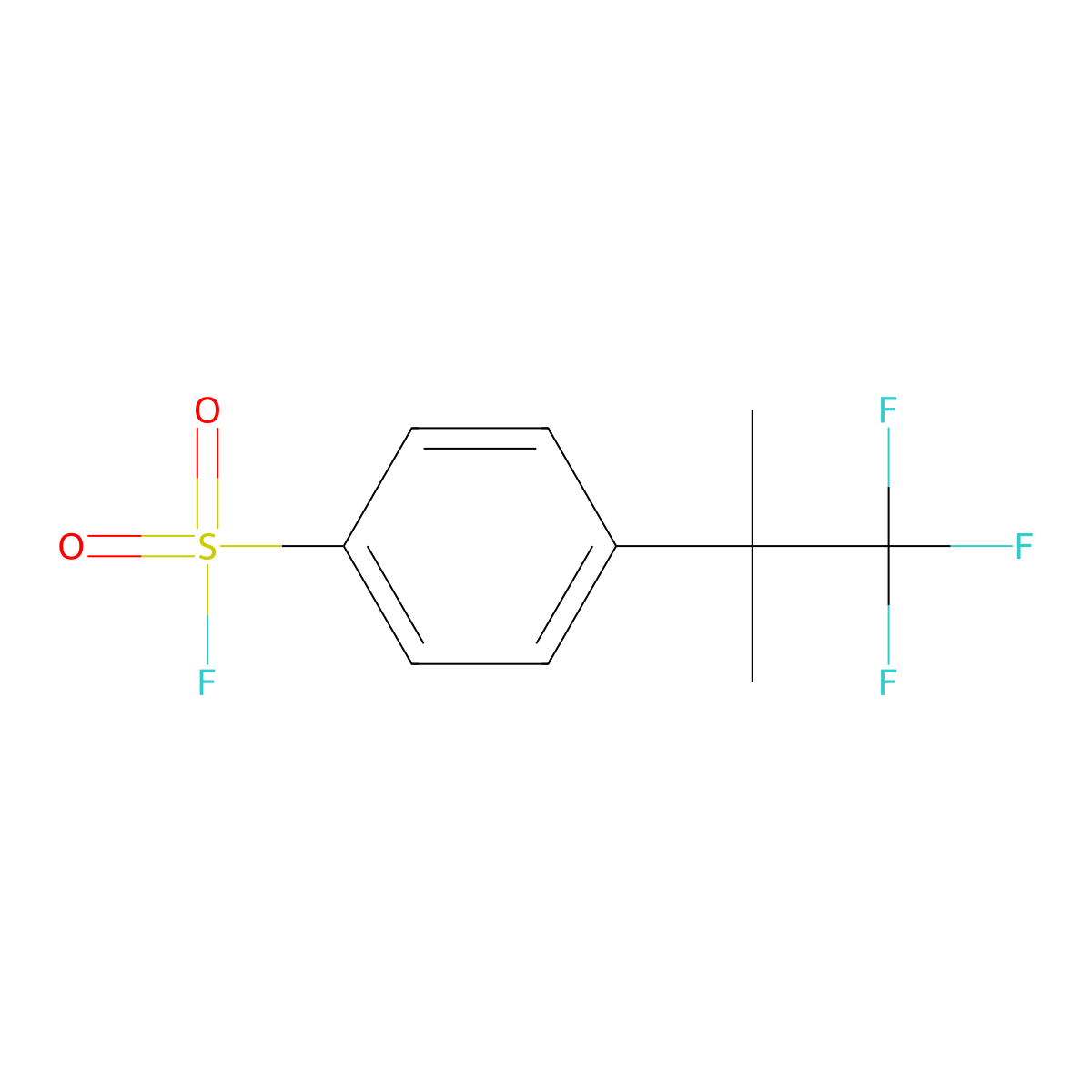 4-(1,1,1-Trifluoro-2-methylpropan-2-yl)benzene-1-sulfonyl fluoride molecular structure, CAS 2648961-63-9