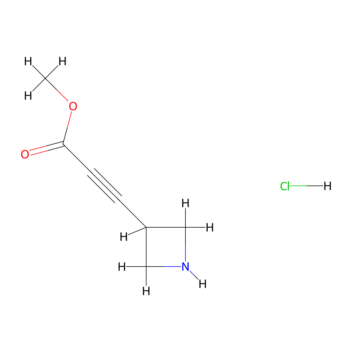 Methyl3-(azetidin-3-yl)prop-2-ynoatehydrochloride molecular structure, CAS 2648961-77-5