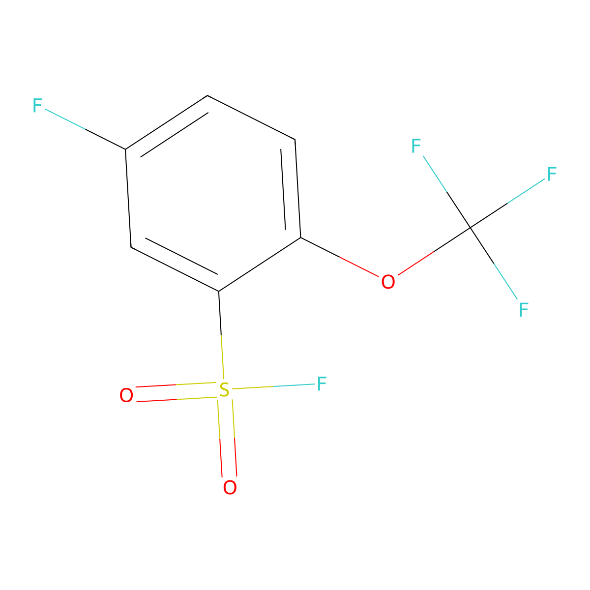 5-Fluoro-2-(trifluoromethoxy)benzene-1-sulfonyl fluoride molecular structure, CAS 2648961-80-0