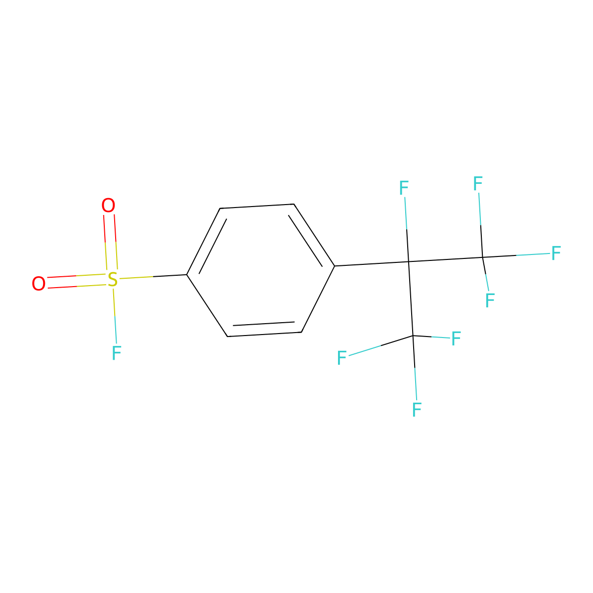4-(Heptafluoropropan-2-yl)benzene-1-sulfonyl fluoride molecular structure, CAS 2648961-84-4