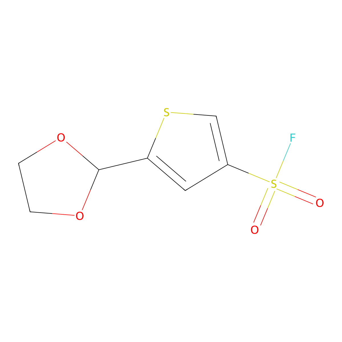 5-(1,3-Dioxolan-2-yl)thiophene-3-sulfonyl fluoride molecular structure, CAS 2648961-91-3