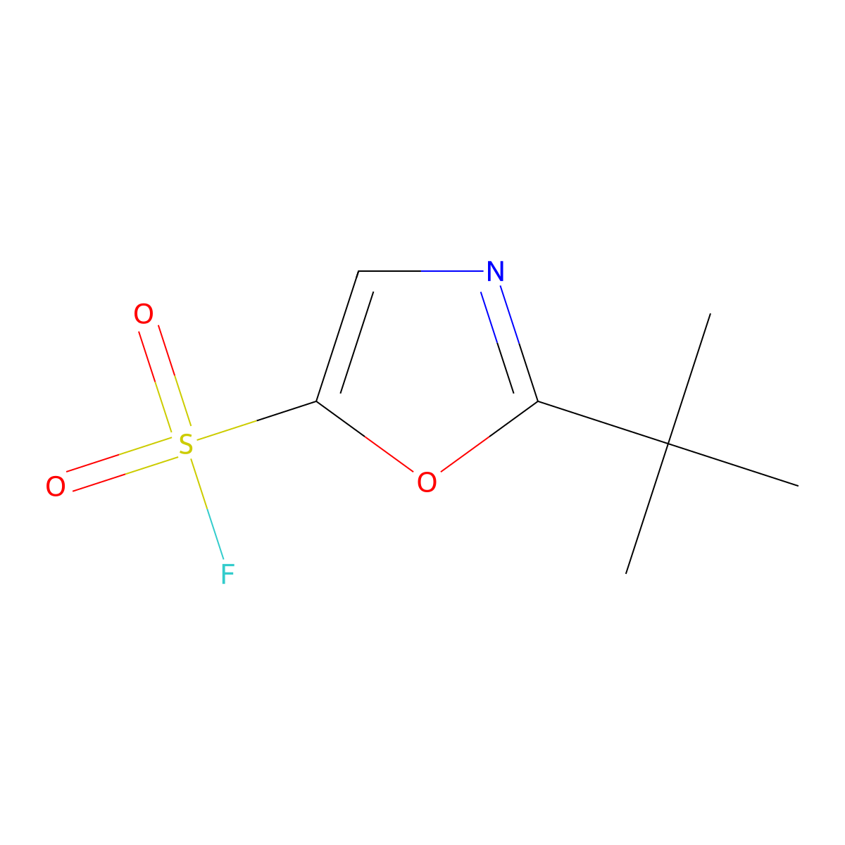 2-Tert-butyl-1,3-oxazole-5-sulfonyl fluoride molecular structure, CAS 2648962-03-0