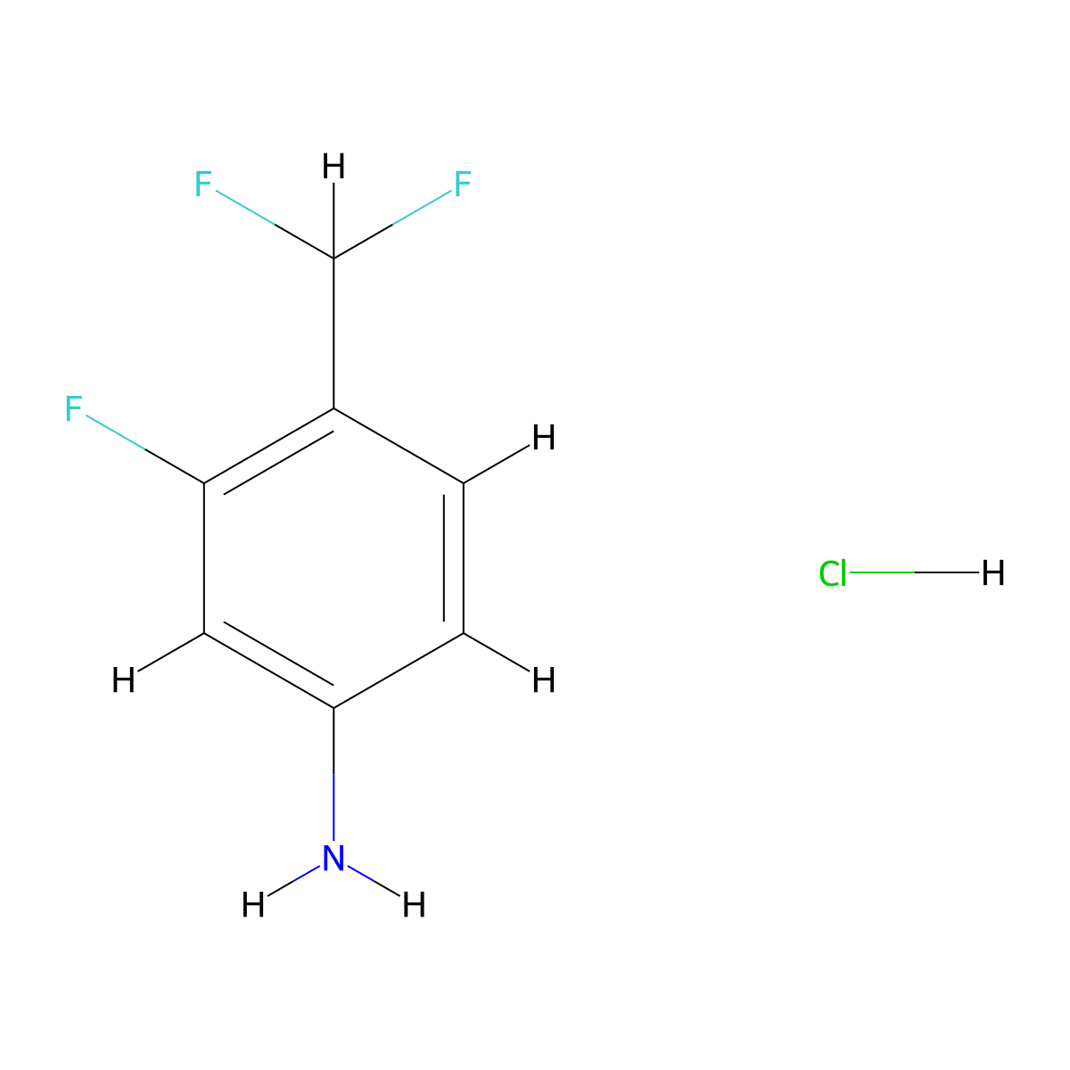 4-(Difluoromethyl)-3-fluoroanilinehydrochloride molecular structure, CAS 2648962-08-5
