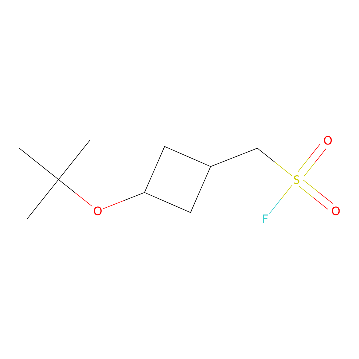 [3-(Tert-butoxy)cyclobutyl]methanesulfonyl fluoride molecular structure, CAS 2648962-13-2