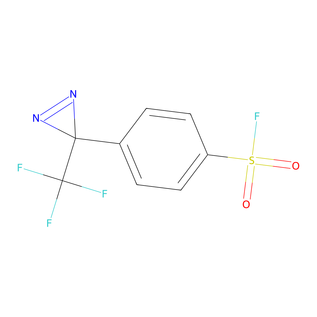 4-[3-(trifluoromethyl)-3H-diazirin-3-yl]benzene-1-sulfonyl fluoride molecular structure, CAS 2648962-14-3