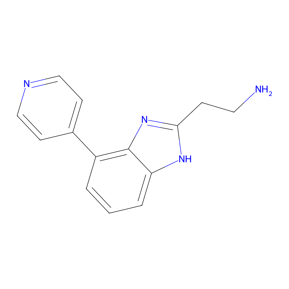 2-[4-(pyridin-4-yl)-1H-1,3-benzodiazol-2-yl]ethan-1-amine molecular structure, CAS 2648962-15-4