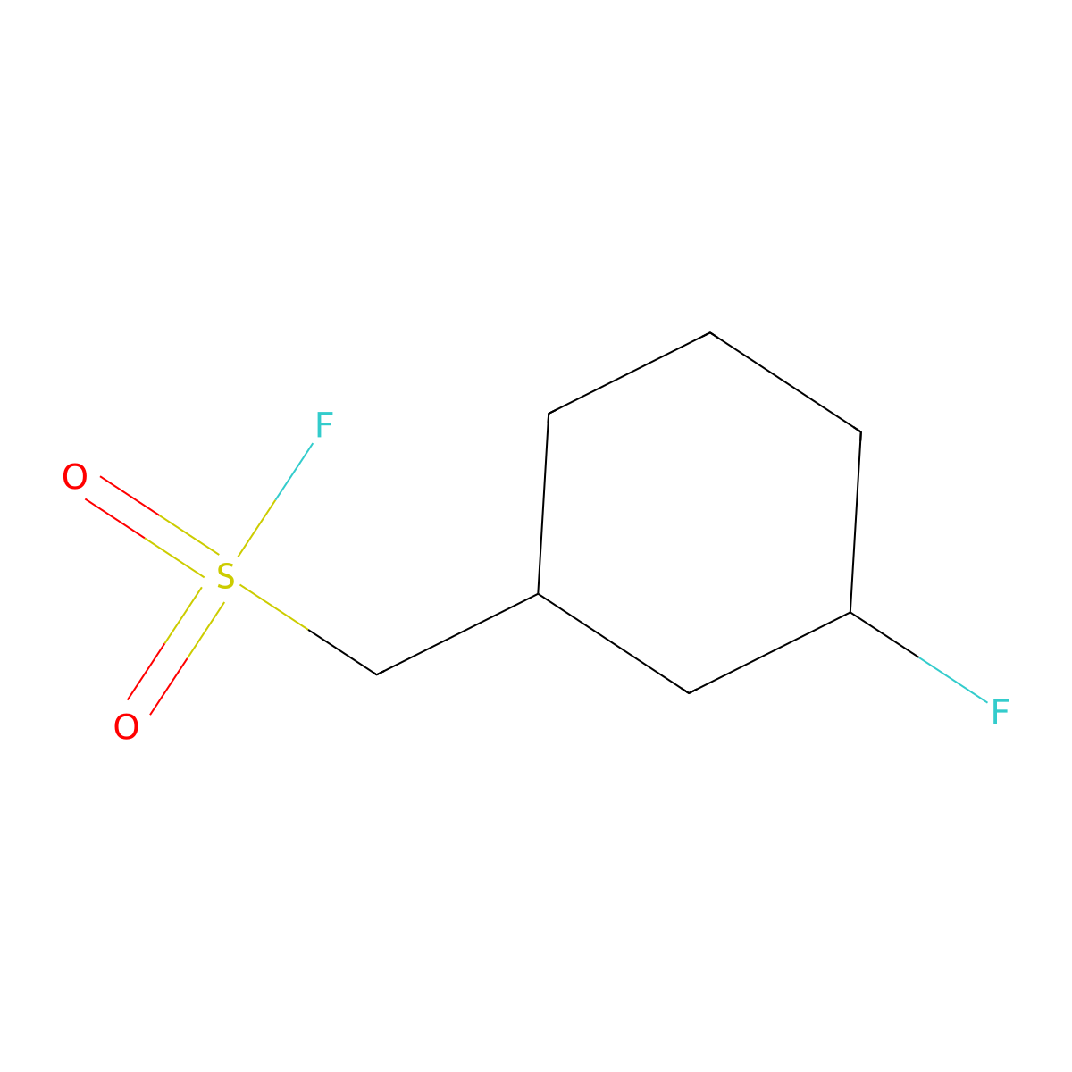 (3-Fluorocyclohexyl)methanesulfonyl fluoride molecular structure, CAS 2648962-17-6