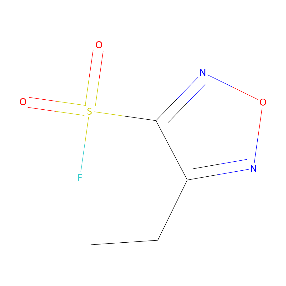 4-Ethyl-1,2,5-oxadiazole-3-sulfonyl fluoride molecular structure, CAS 2648962-24-5