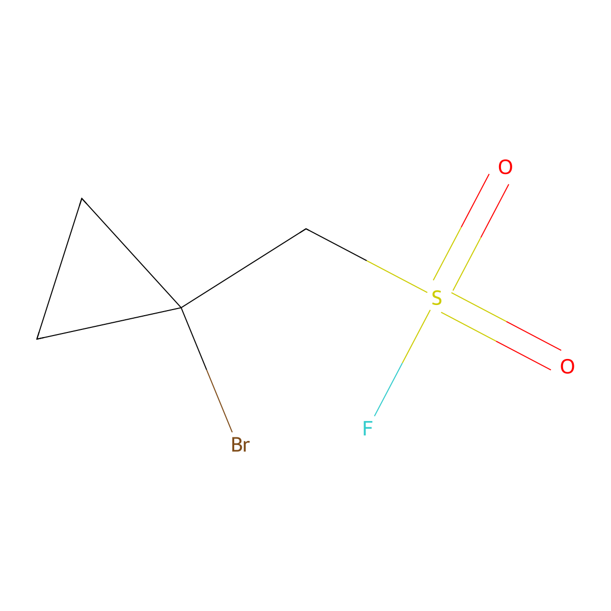 (1-Bromocyclopropyl)methanesulfonyl fluoride molecular structure, CAS 2648962-37-0
