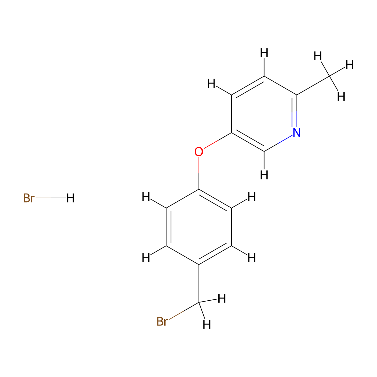 5-[4-(Bromomethyl)phenoxy]-2-methylpyridine hydrobromide molecular structure, CAS 2648962-43-8