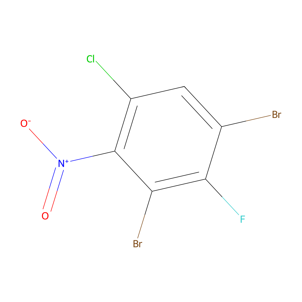 1,3-Dibromo-5-chloro-2-fluoro-4-nitrobenzene molecular structure, CAS 2648962-45-0