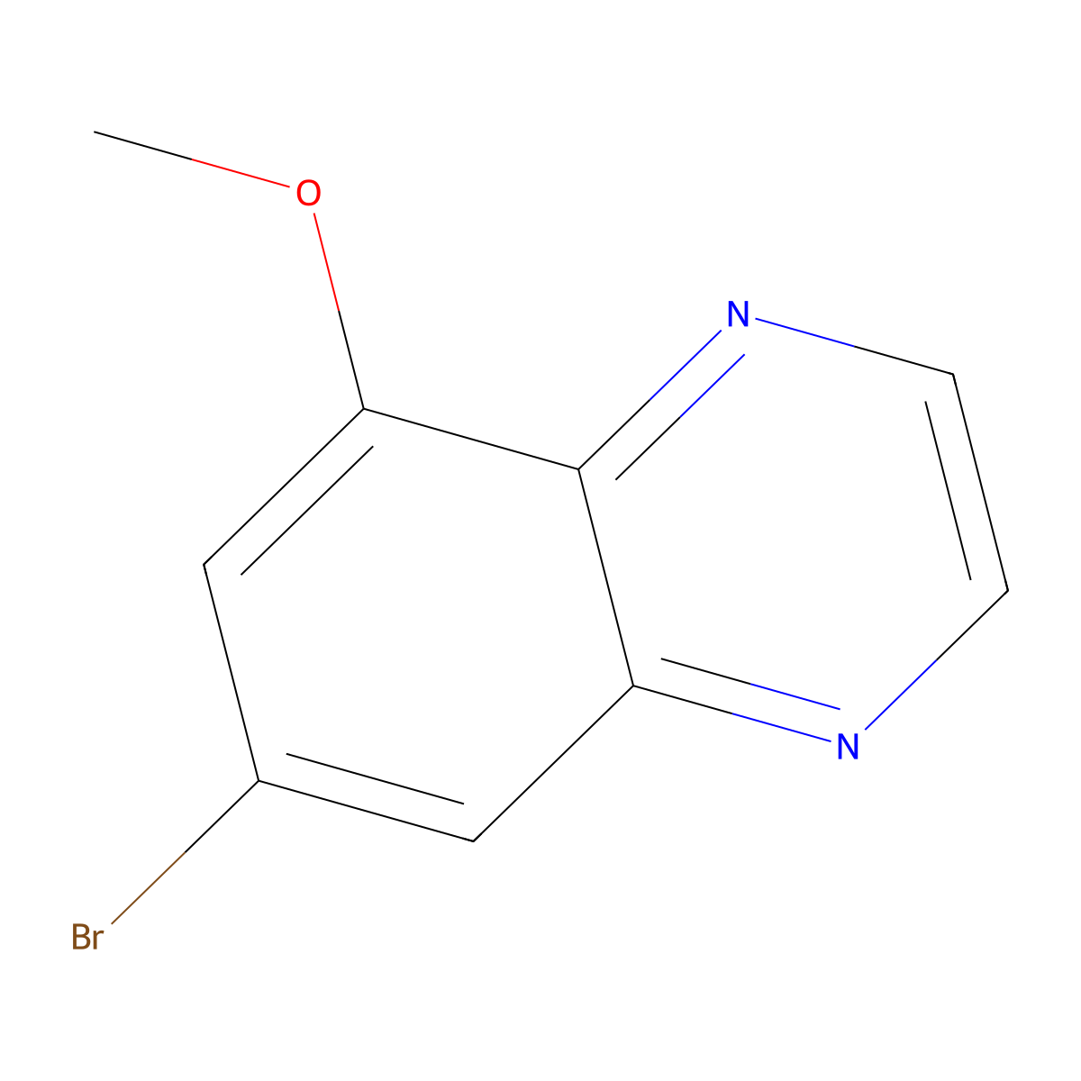 7-Bromo-5-methoxyquinoxaline molecular structure, CAS 2648962-51-8