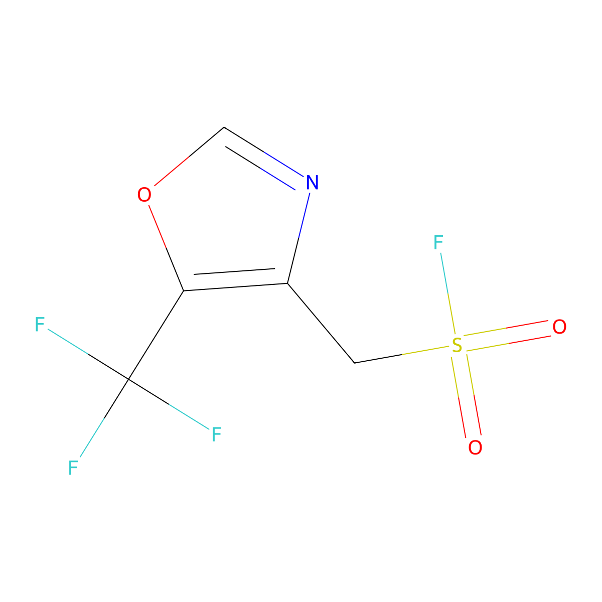 [5-(Trifluoromethyl)-1,3-oxazol-4-yl]methanesulfonyl fluoride molecular structure, CAS 2648962-66-5