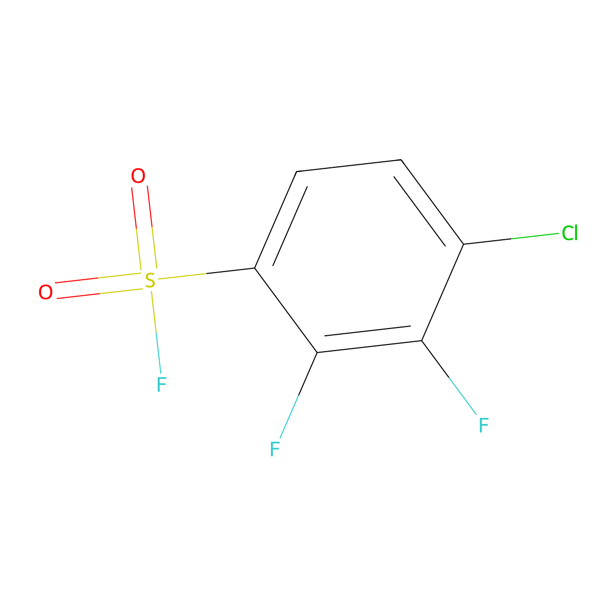 4-Chloro-2,3-difluorobenzene-1-sulfonyl fluoride molecular structure, CAS 2648962-67-6