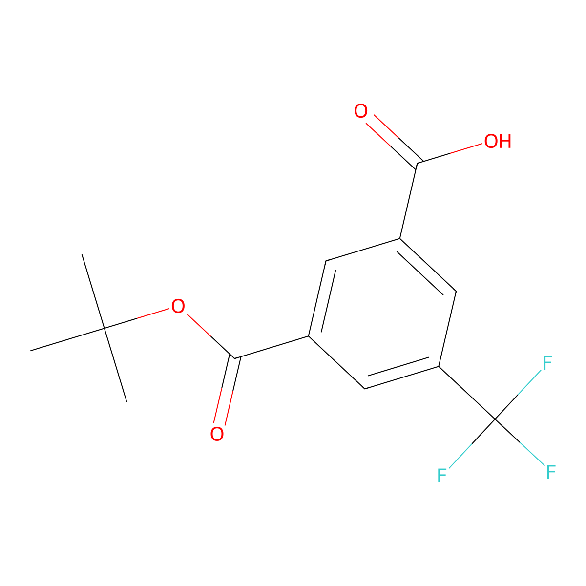 3-[(Tert-butoxy)carbonyl]-5-(trifluoromethyl)benzoic acid molecular structure, CAS 2648962-68-7