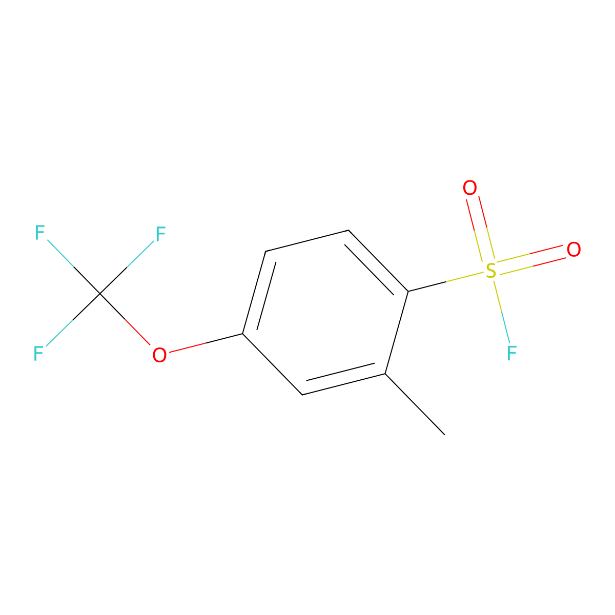 2-Methyl-4-(trifluoromethoxy)benzene-1-sulfonyl fluoride molecular structure, CAS 2648962-69-8