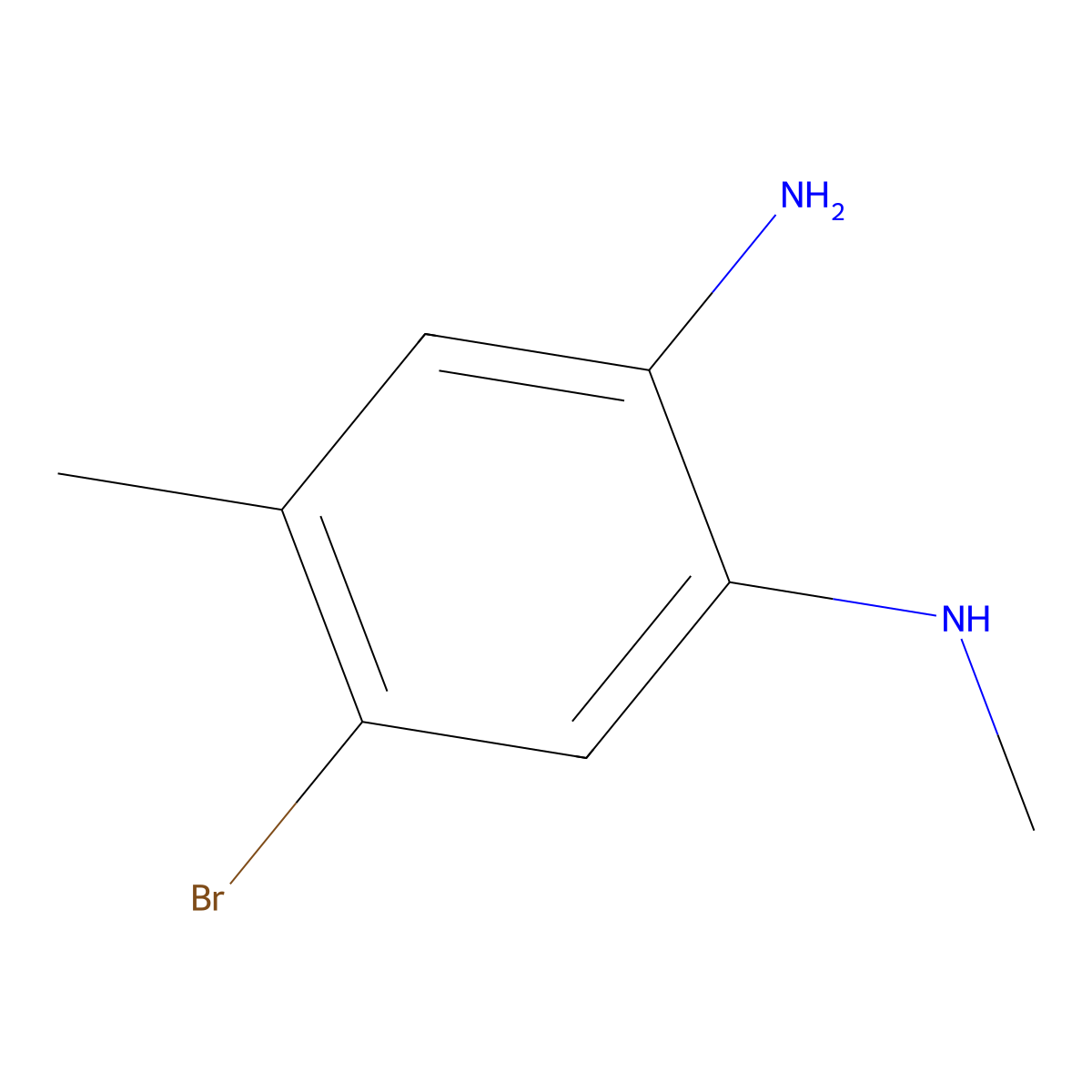 5-bromo-N1,4-dimethylbenzene-1,2-diamine molecular structure, CAS 2648962-71-2