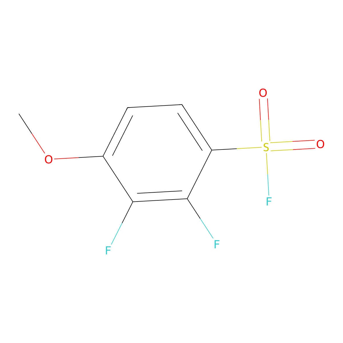 2,3-Difluoro-4-methoxybenzene-1-sulfonyl fluoride molecular structure, CAS 2648962-73-4