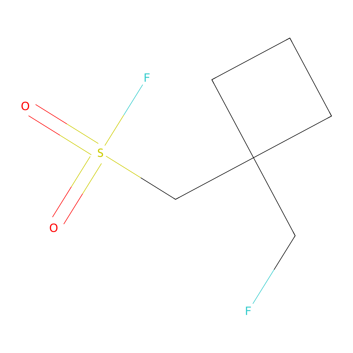 [1-(Fluoromethyl)cyclobutyl]methanesulfonyl fluoride molecular structure, CAS 2648962-74-5