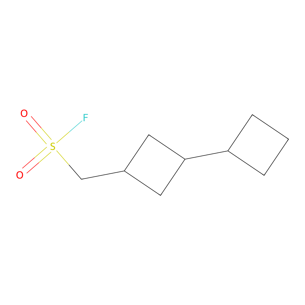 (3-Cyclobutylcyclobutyl)methanesulfonyl fluoride molecular structure, CAS 2648962-75-6