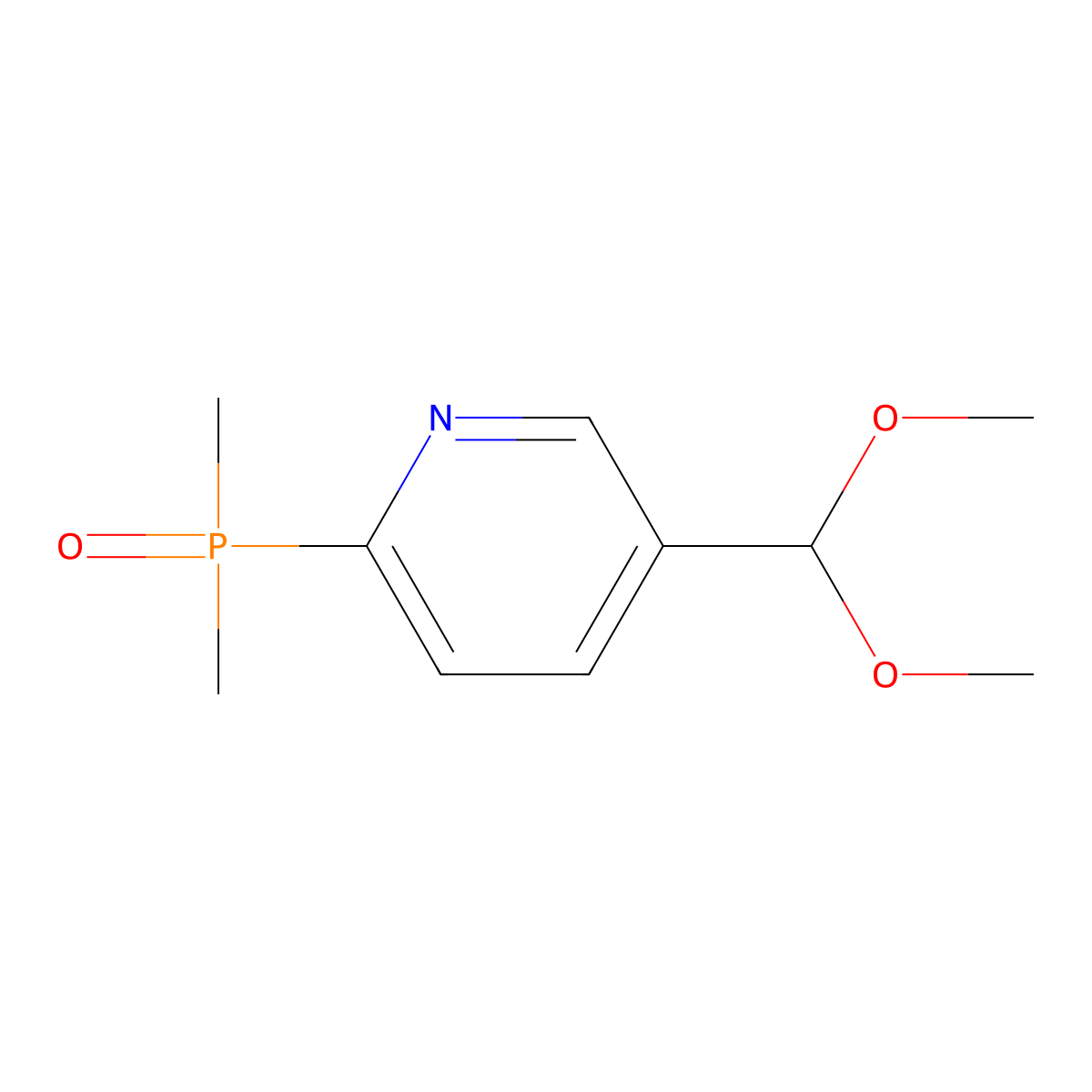 5-(Dimethoxymethyl)-2-(dimethylphosphoryl)pyridine molecular structure, CAS 2648962-76-7