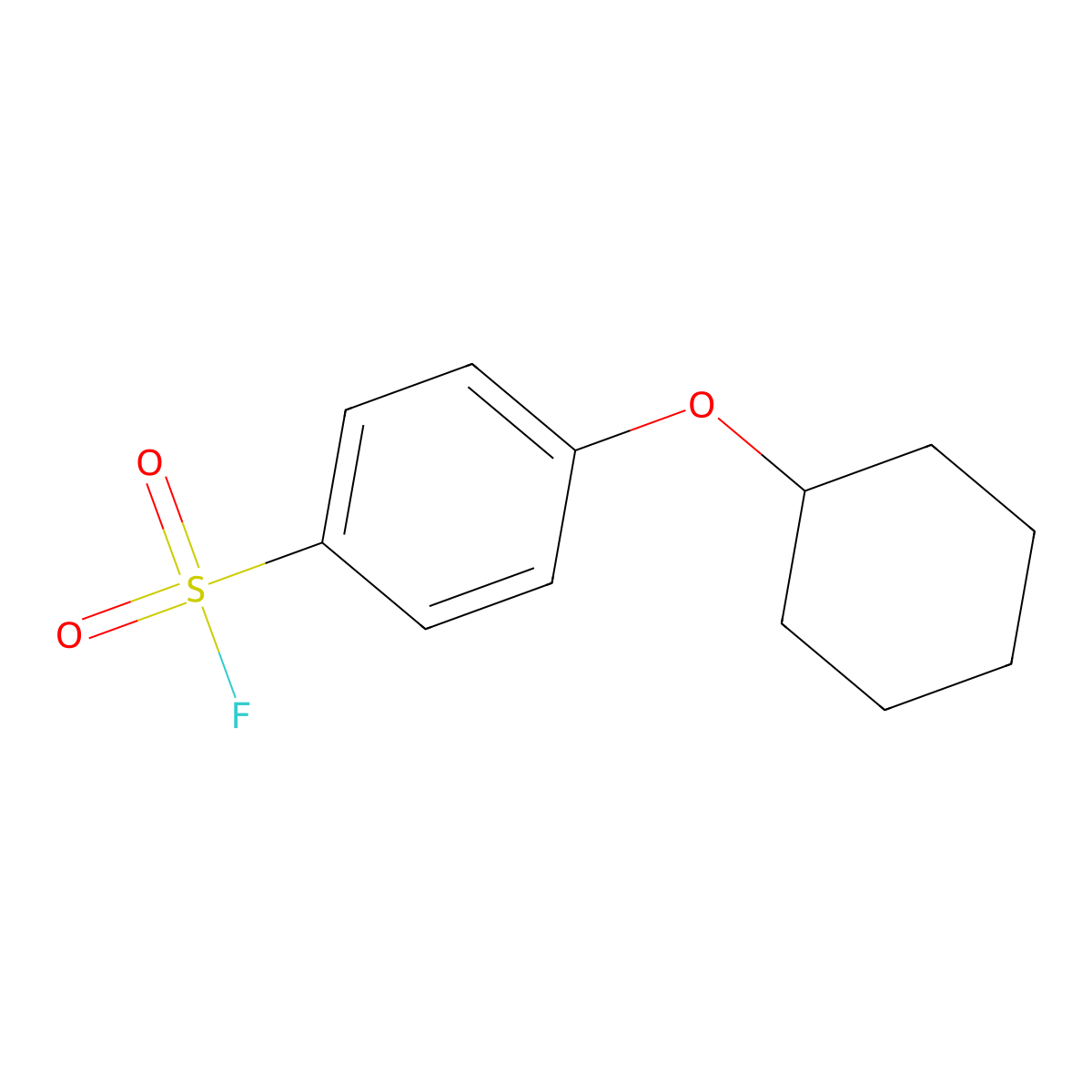 4-(Cyclohexyloxy)benzene-1-sulfonyl fluoride molecular structure, CAS 2648962-78-9