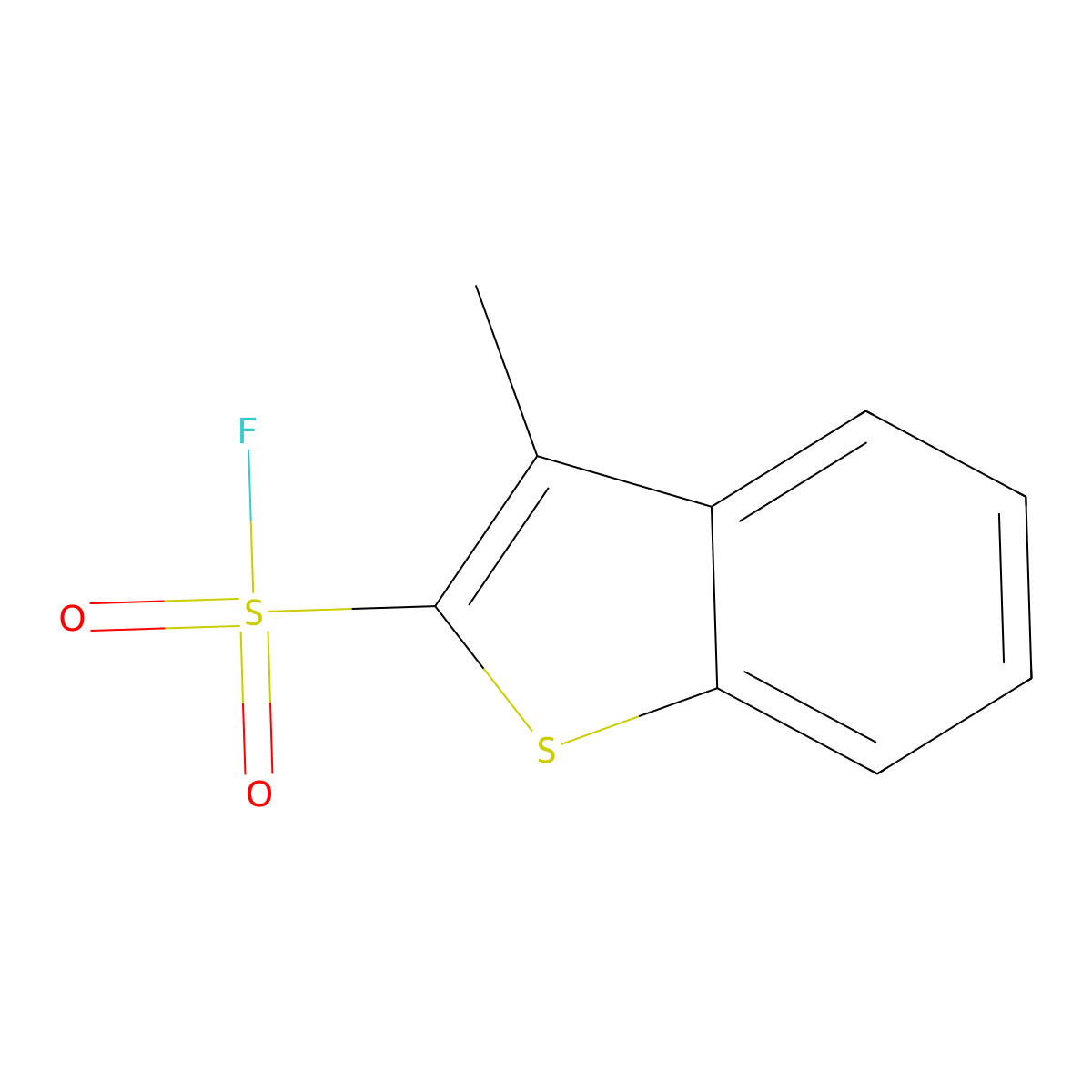 3-Methyl-1-benzothiophene-2-sulfonyl fluoride molecular structure, CAS 2648962-79-0