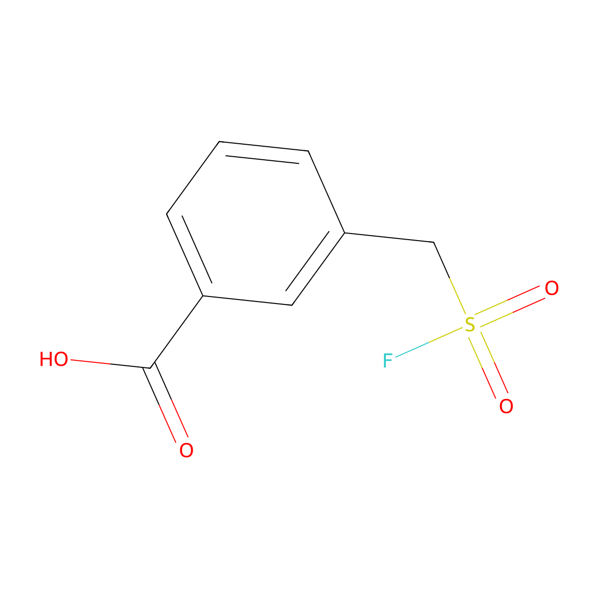 3-[(Fluorosulfonyl)methyl]benzoic acid molecular structure, CAS 2648962-80-3