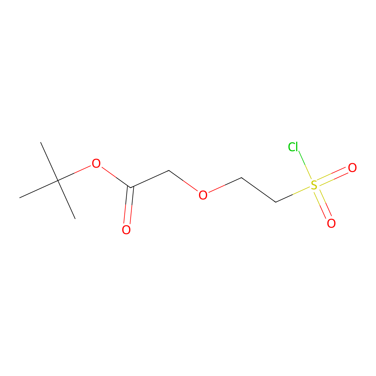 Tert-butyl2-[2-(chlorosulfonyl)ethoxy]acetate molecular structure, CAS 2648962-81-4