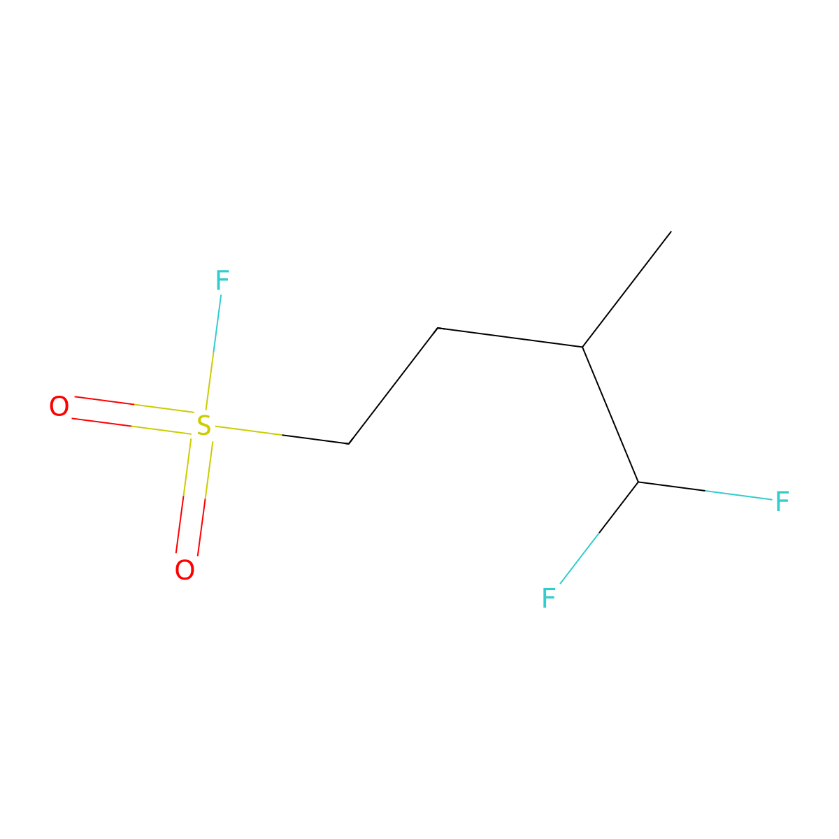 4,4-Difluoro-3-methylbutane-1-sulfonyl fluoride molecular structure, CAS 2648962-83-6
