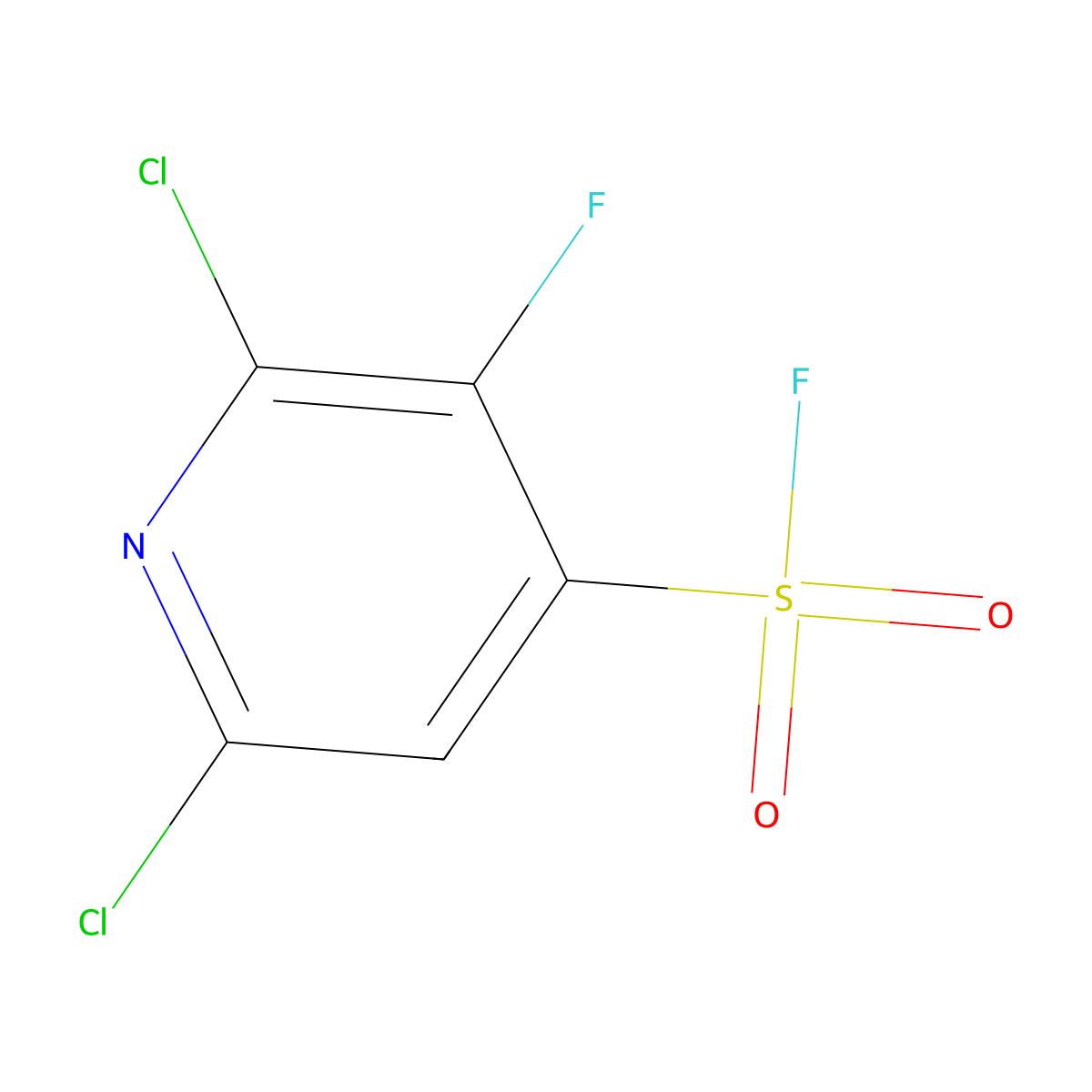 2,6-Dichloro-3-fluoropyridine-4-sulfonyl fluoride molecular structure, CAS 2648962-94-9