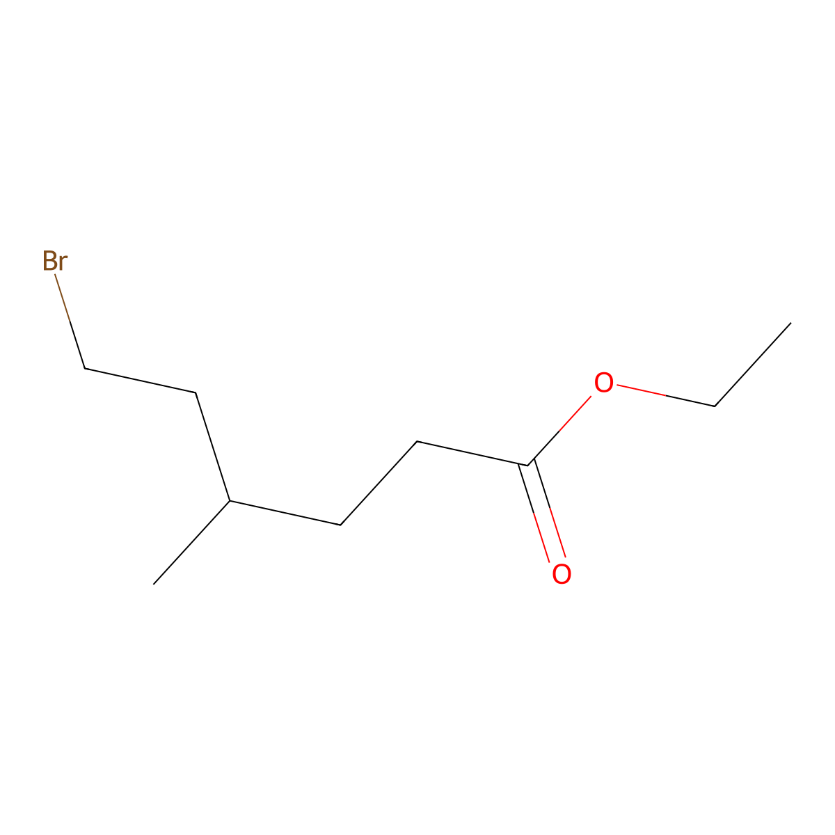 Ethyl 6-bromo-4-methylhexanoate molecular structure, CAS 2648965-39-1
