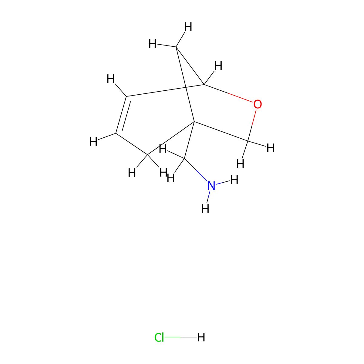 1-{6-Oxabicyclo[3.2.1]oct-3-en-1-yl}methanamine hydrochloride molecular structure, CAS 2648965-49-3