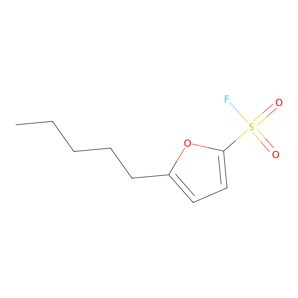 5-Pentylfuran-2-sulfonyl fluoride molecular structure, CAS 2648965-53-9
