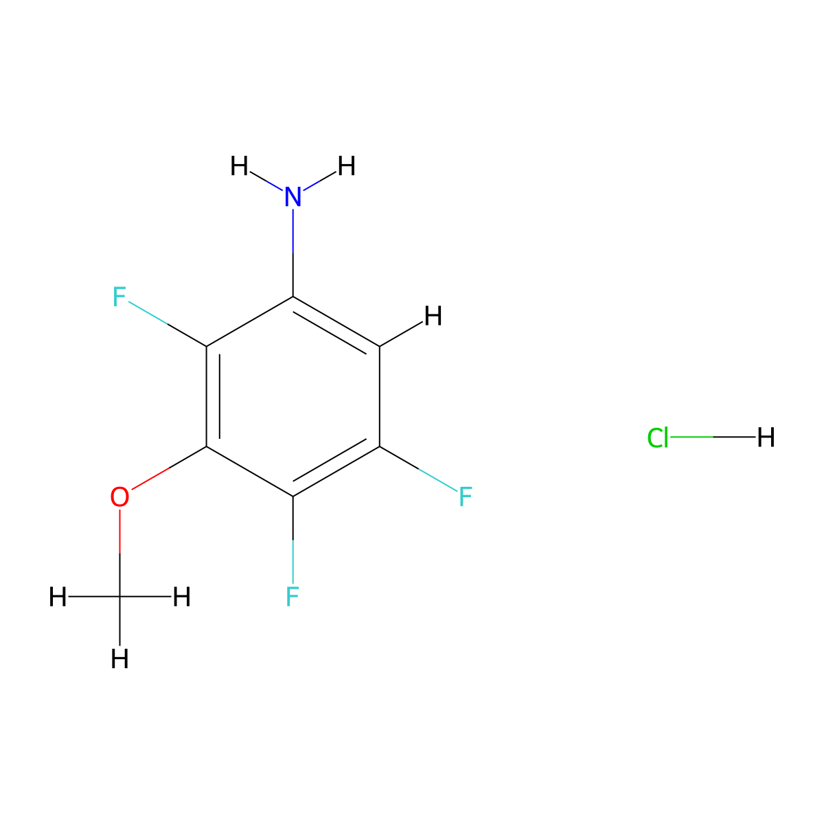 2,4,5-Trifluoro-3-methoxyaniline hydrochloride molecular structure, CAS 2648965-59-5