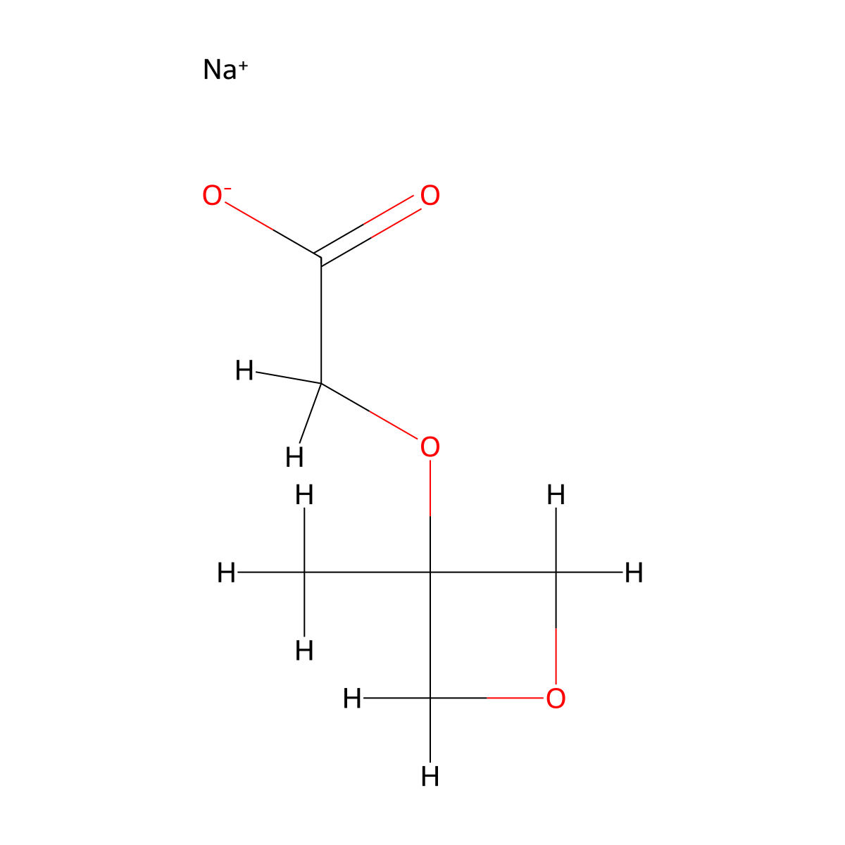 Sodium 2-[(3-methyloxetan-3-yl)oxy]acetate molecular structure, CAS 2648965-62-0