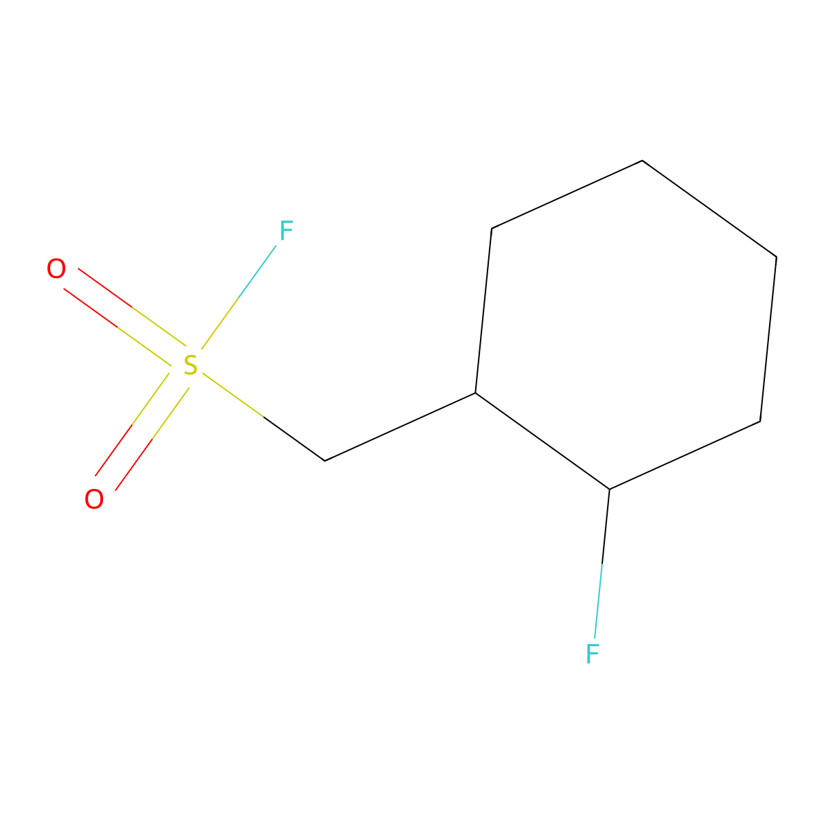 (2-Fluorocyclohexyl)methanesulfonyl fluoride molecular structure, CAS 2648965-69-7