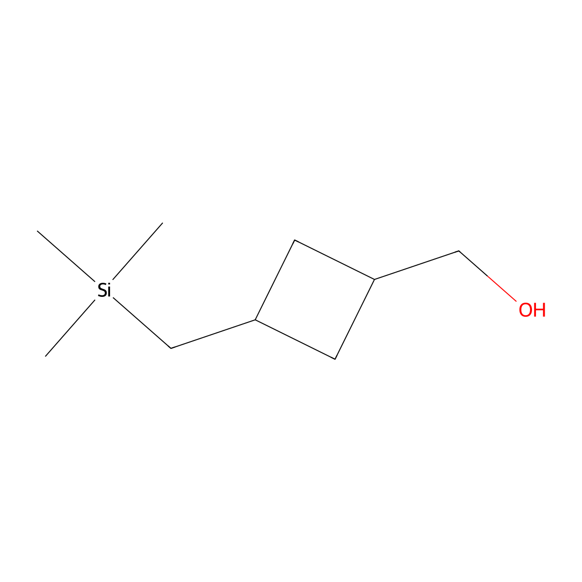 {3-[(trimethylsilyl)methyl]cyclobutyl}methanol, Mixture of diastereomers molecular structure, CAS 2648965-75-5
