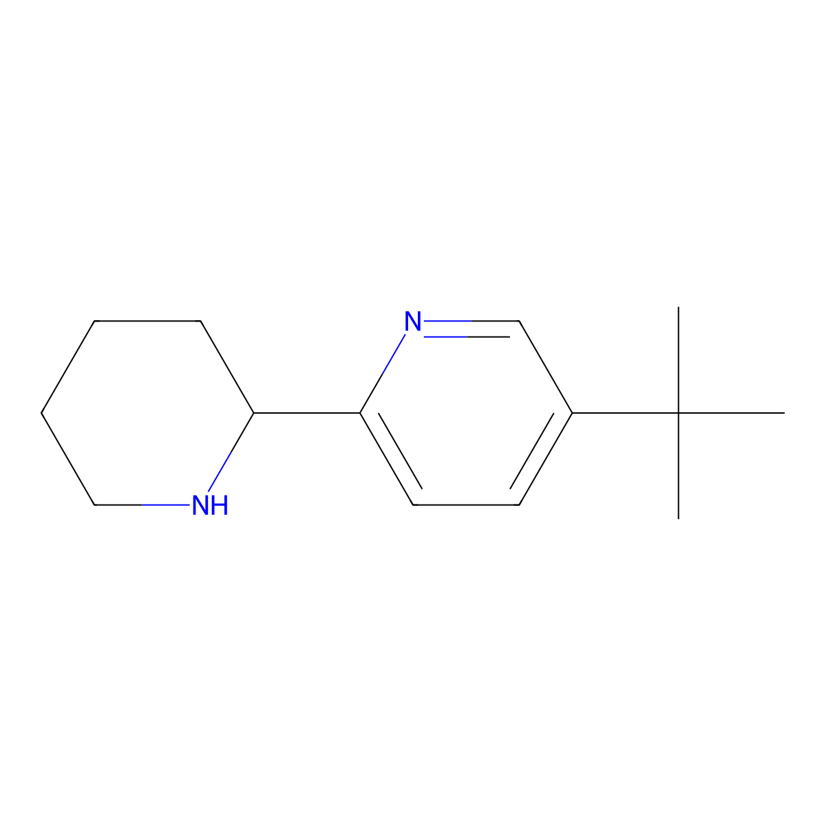 5-Tert-butyl-2-(piperidin-2-yl)pyridine molecular structure, CAS 2648965-76-6