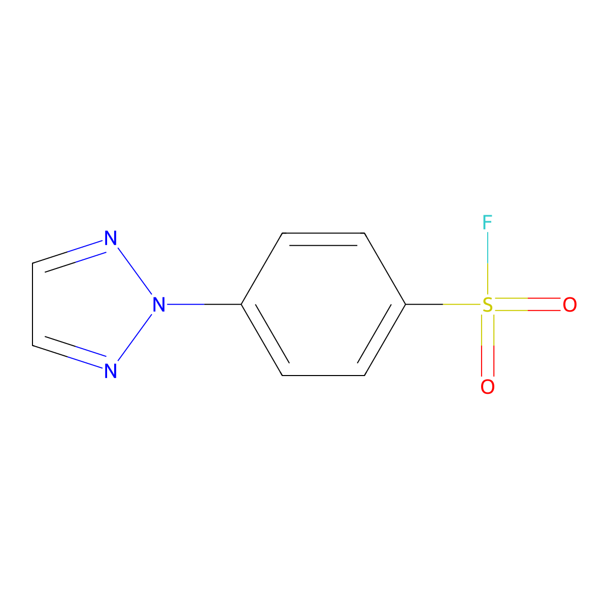 4-(2H-1,2,3-triazol-2-yl)benzene-1-sulfonyl fluoride molecular structure, CAS 2648965-77-7